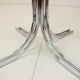 Round dining table chrome and glass / italy, 1980s