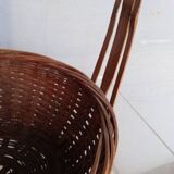 Ikebana basket Japan woven bamboo XXth