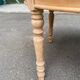 Round extendable dining table stripped in solid cherry wood France 1950
