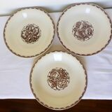 3 assiettes creuses de Sarreguemines modèle Argonne 210744