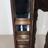 Louis XV style wall display cabinet in walnut, France mid-20th century.