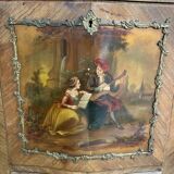 Louis XV style secretary with painting