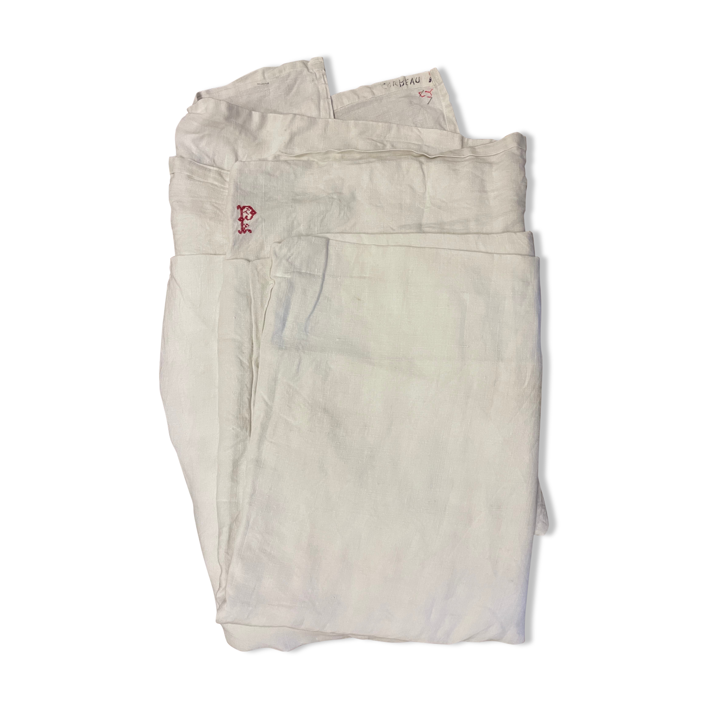 Antique embroidered linen cloth