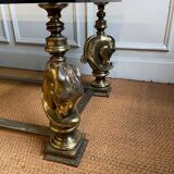 Table basse bronze à tête de chevaux
