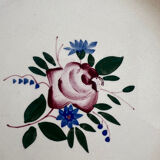 Large Sarreguemines Digoin Flower hand-painted dish