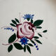 Large Sarreguemines Digoin Flower hand-painted dish