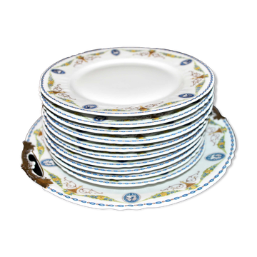 Dessert service in Limoges porcelain