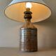 Vintage enamelled stoneware table lamp