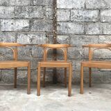 Series of 3 armchairs 1980