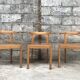 Series of 3 armchairs 1980