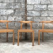 Series of 3 armchairs 1980