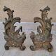 Paire de chenets en bronze