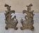 Pair of bronze andirons