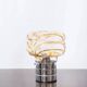 Caramel Murano glass table lamp, Mazzega, 1970s