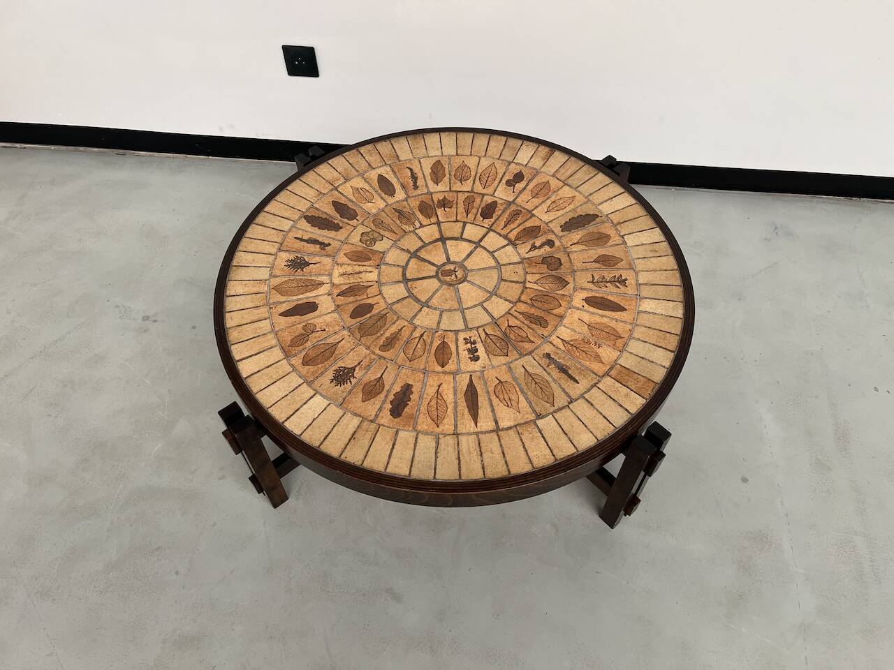 Coffee table "Les Herbiers" by Roger Capron