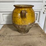 Confit pot in yellow glazed terracotta late 19th century