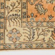 5x9 Vintage Orange Floral Turkish Area Rug, 160x271Cm