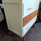 Superb 3-drawer chest of drawers with compass feet
