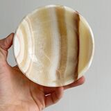 Bowl, alabaster pocket bowl with lid