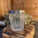 Crystal and silver-plated metal ice bucket + wine tableware tongs