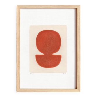 Painting on paper - abstract painting - Zoé signed Eawy