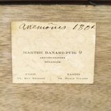 Oil on panel bouquet of anemones Marthe Puig