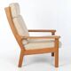 Glostrup teak armchair Denmark, wool, vintage