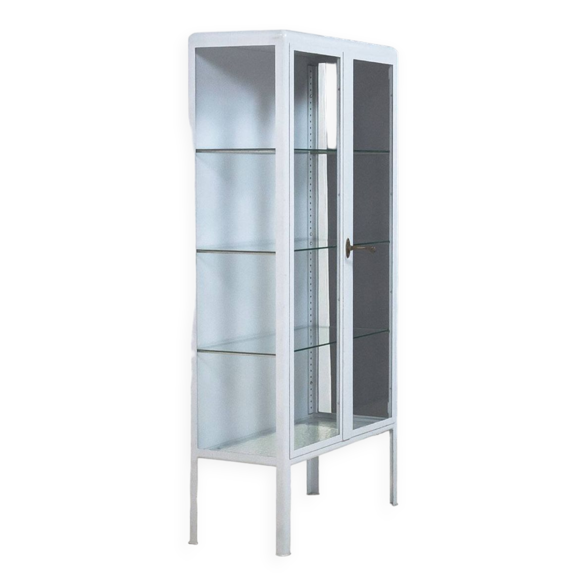 Vintage industrial display cabinet