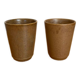 Set of two glasses cups in Digoin stoneware