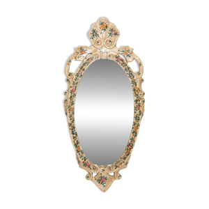 Miroir mural vintage - fleurs