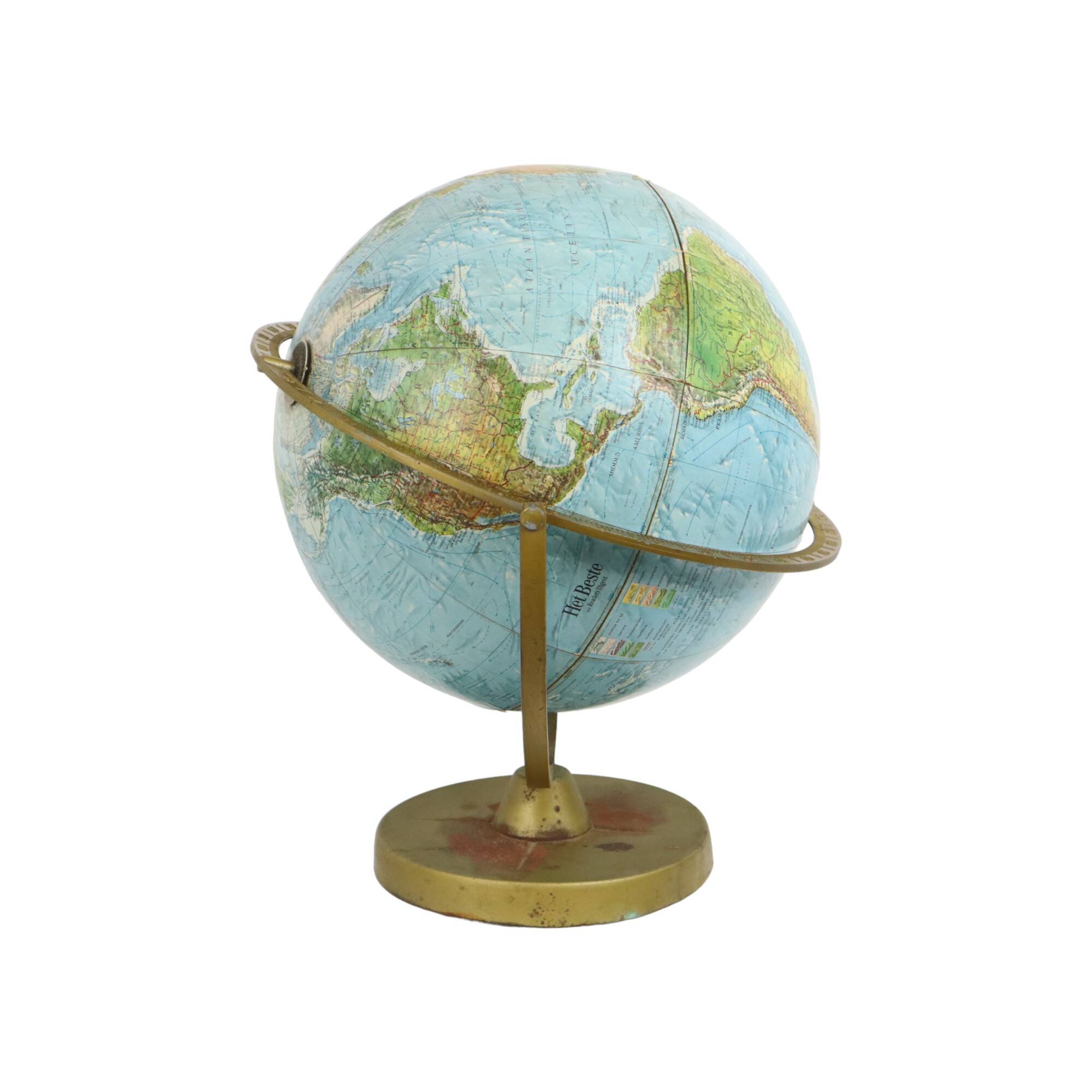 Globe Sixties Gyroscopic Globe With Relief Reader's Digest 40cm