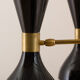 8 arms Italian chandelier with diabolo shades in Stilnovo style