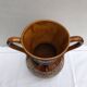 Ancient vase sarreguemines model hawaii painted ceramics - vintage label