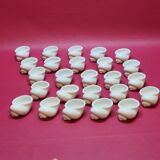25 Snail Shell Buckets In Vintage White Porcelain