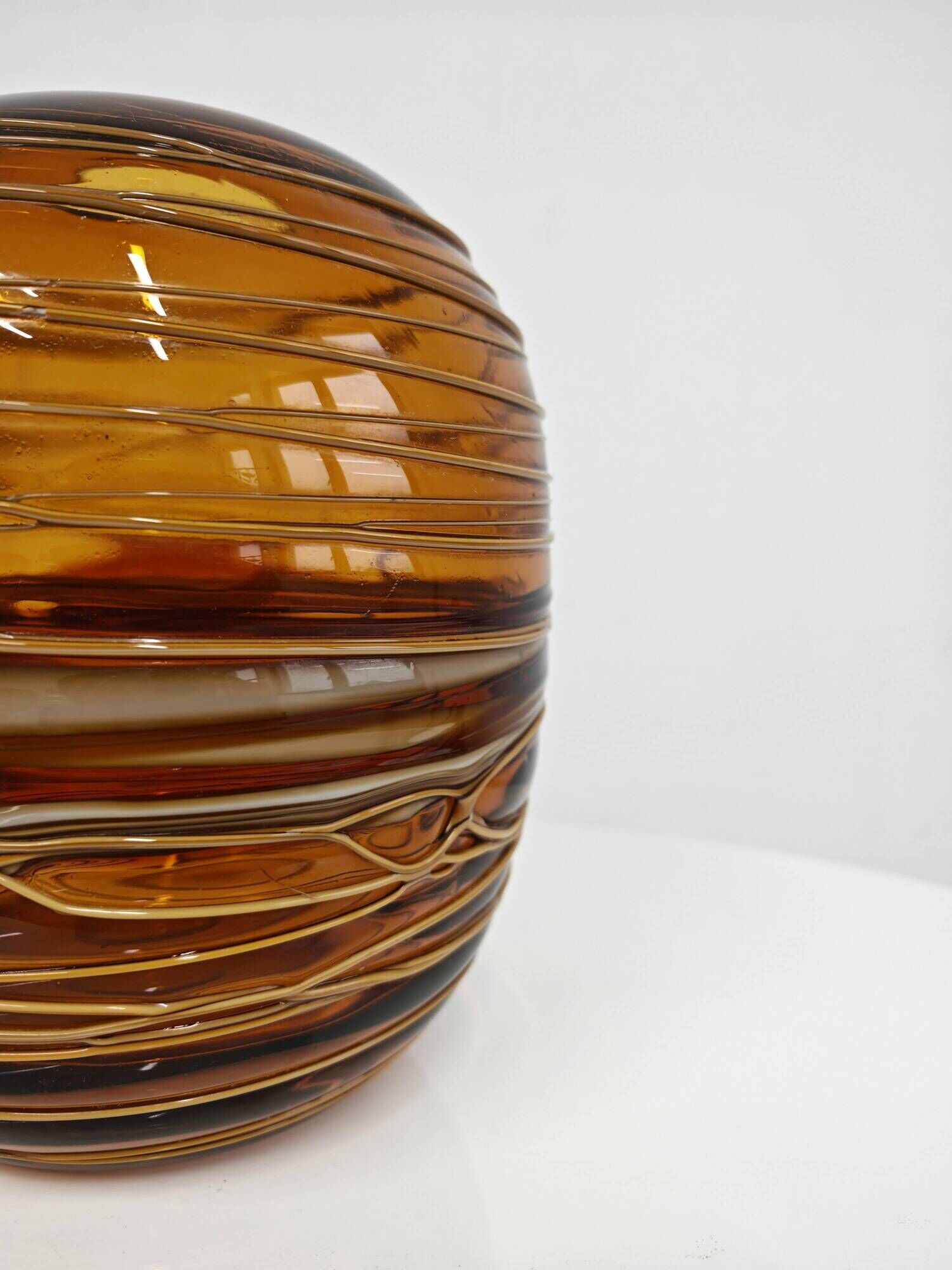 Mid-Century Murano vase in glass by Fulvio Bianconi for Venini