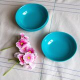 Nappe, écru, surpiqûres bleue/verte