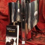 Table lamp in inox 70, three lights