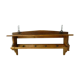 Wooden shelf with hooks and towel holders