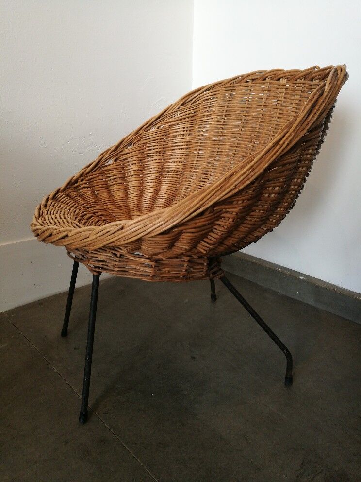 Armchair in rattan circa 1950