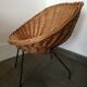 Armchair in rattan circa 1950