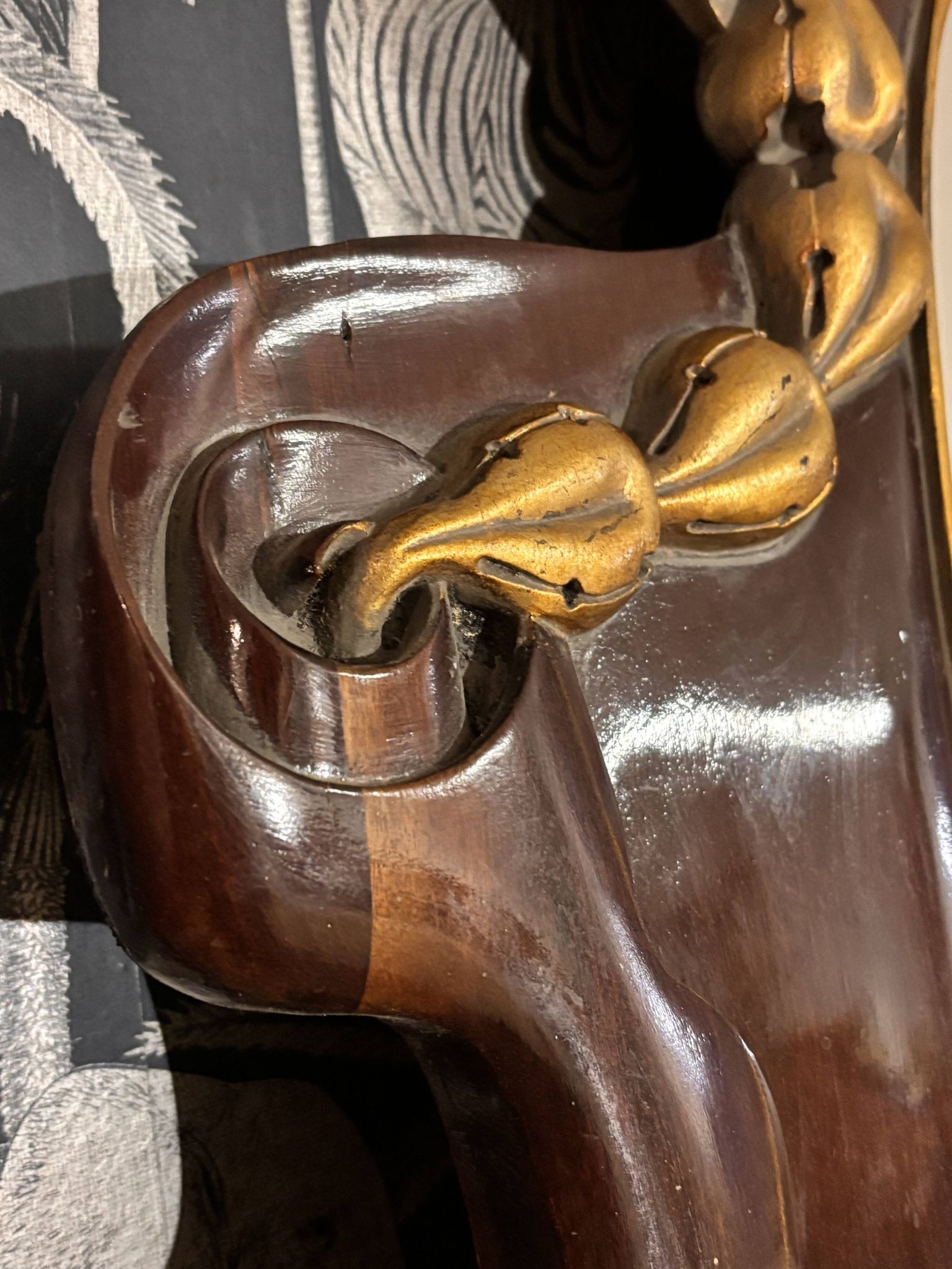 Miroir acajou 1950