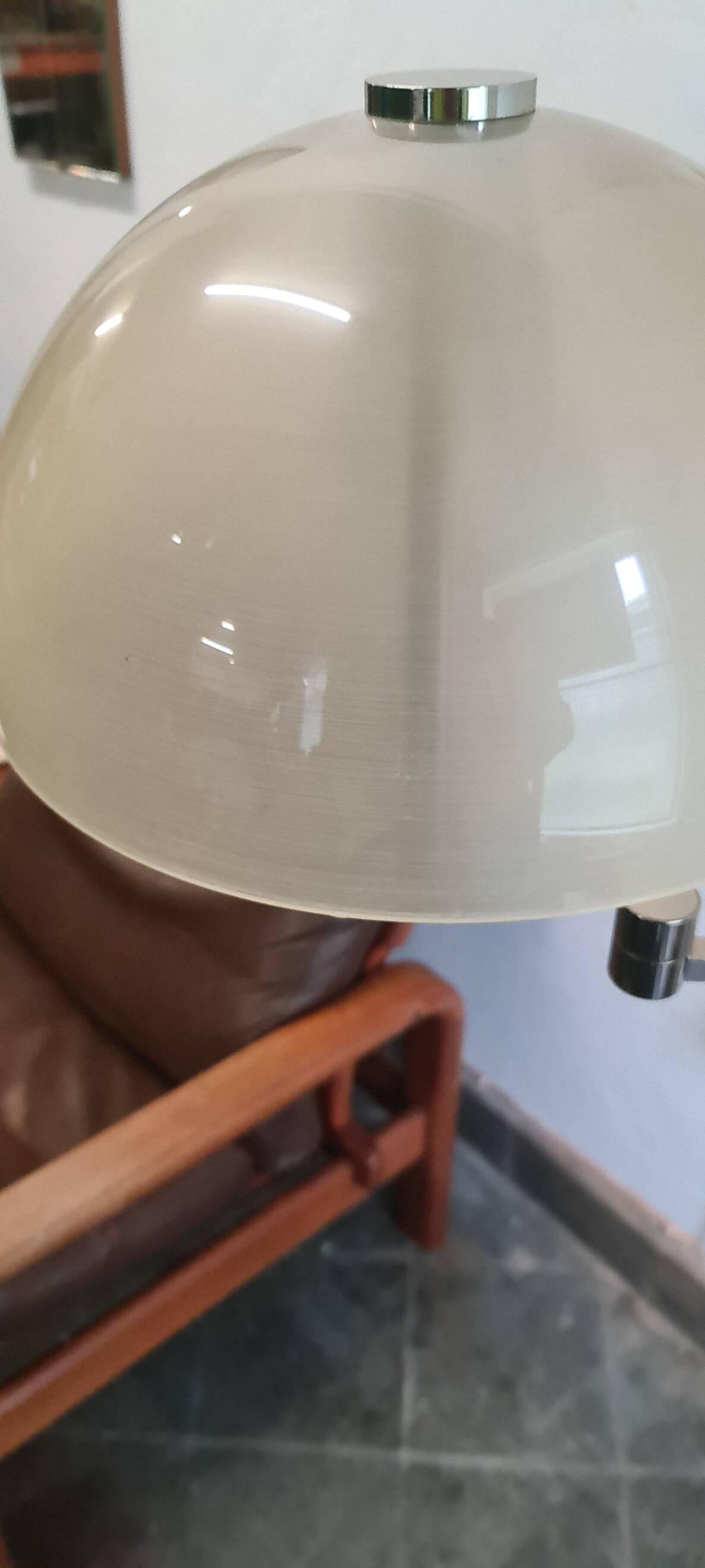 Vintage floor lamp in metal and synthetic resin