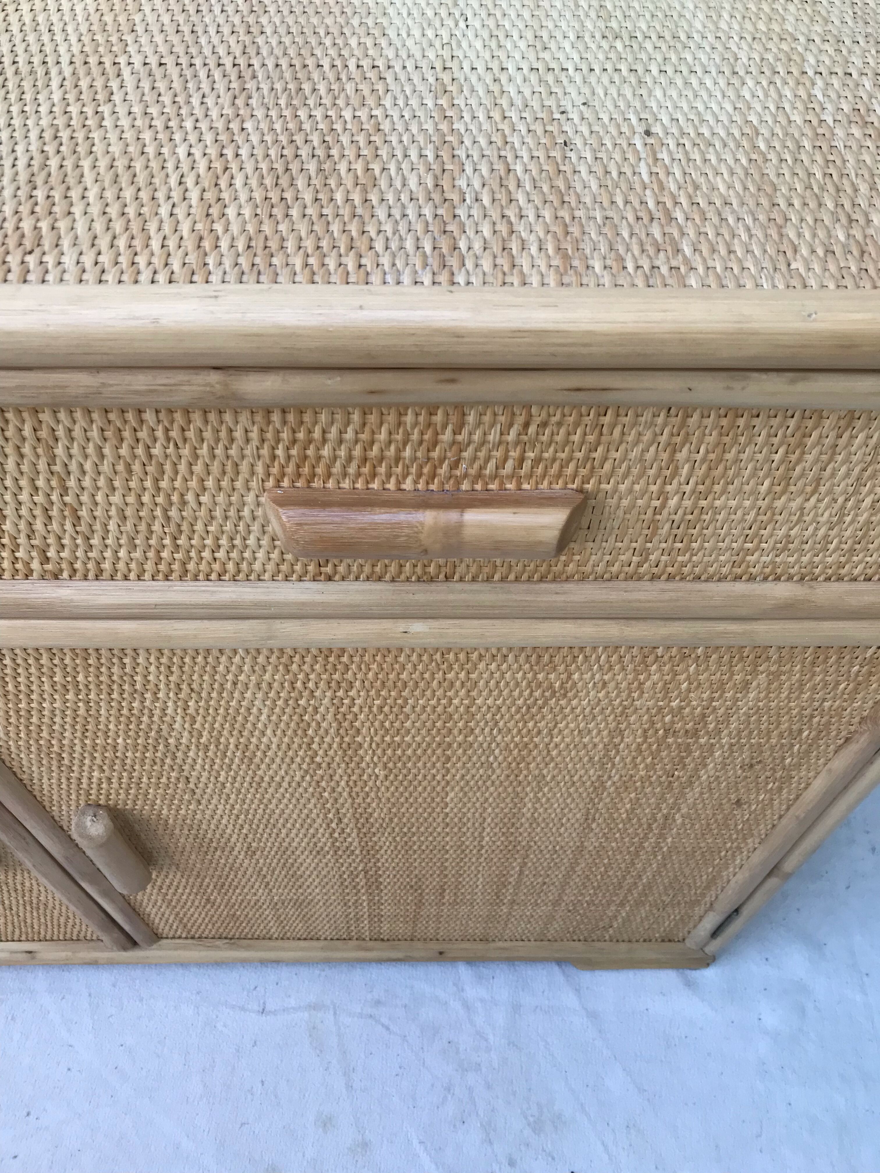 Vintage rattan sideboard