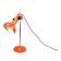 1970s German Orange Adjustable Desk Lamp Bauhaus Style