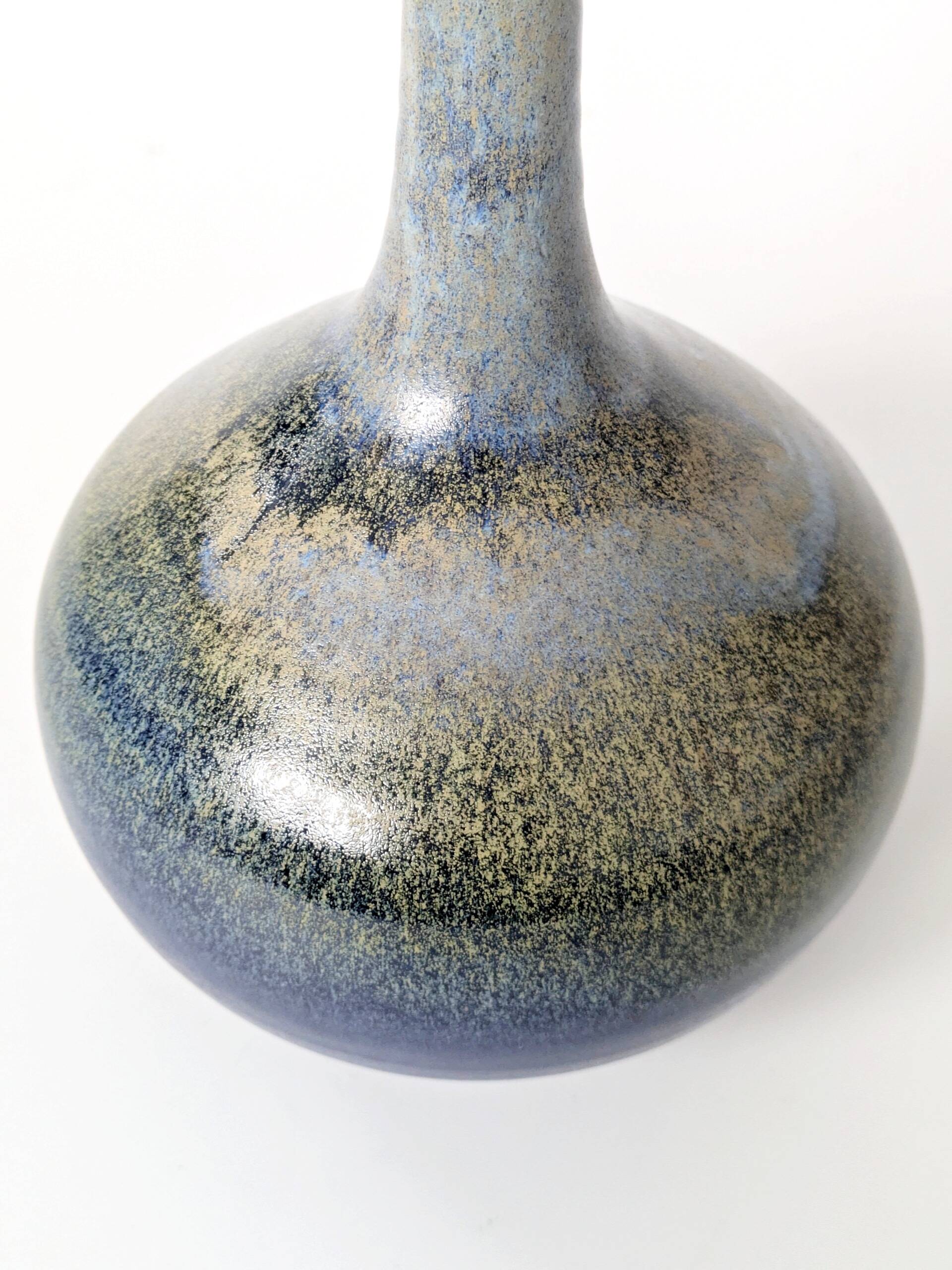 Vintage ceramic vase, balloon shape, Scandinavian style.