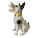 DESVRES earthenware dog with sulphide eyes, 1950