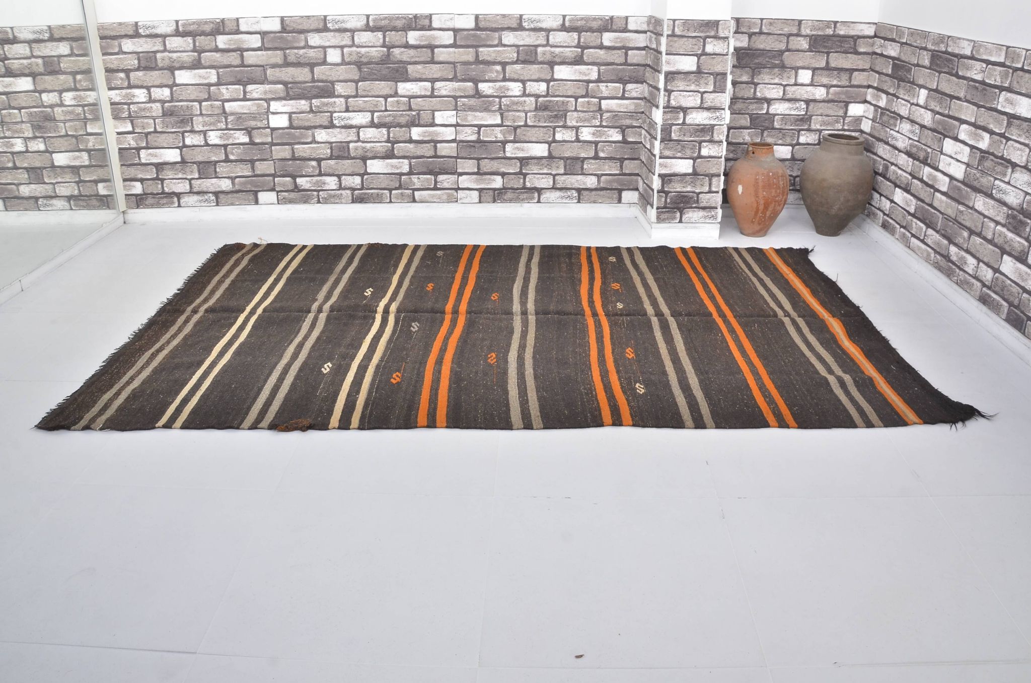 Oushak Organic Vintage Kilim Rug sku  1692