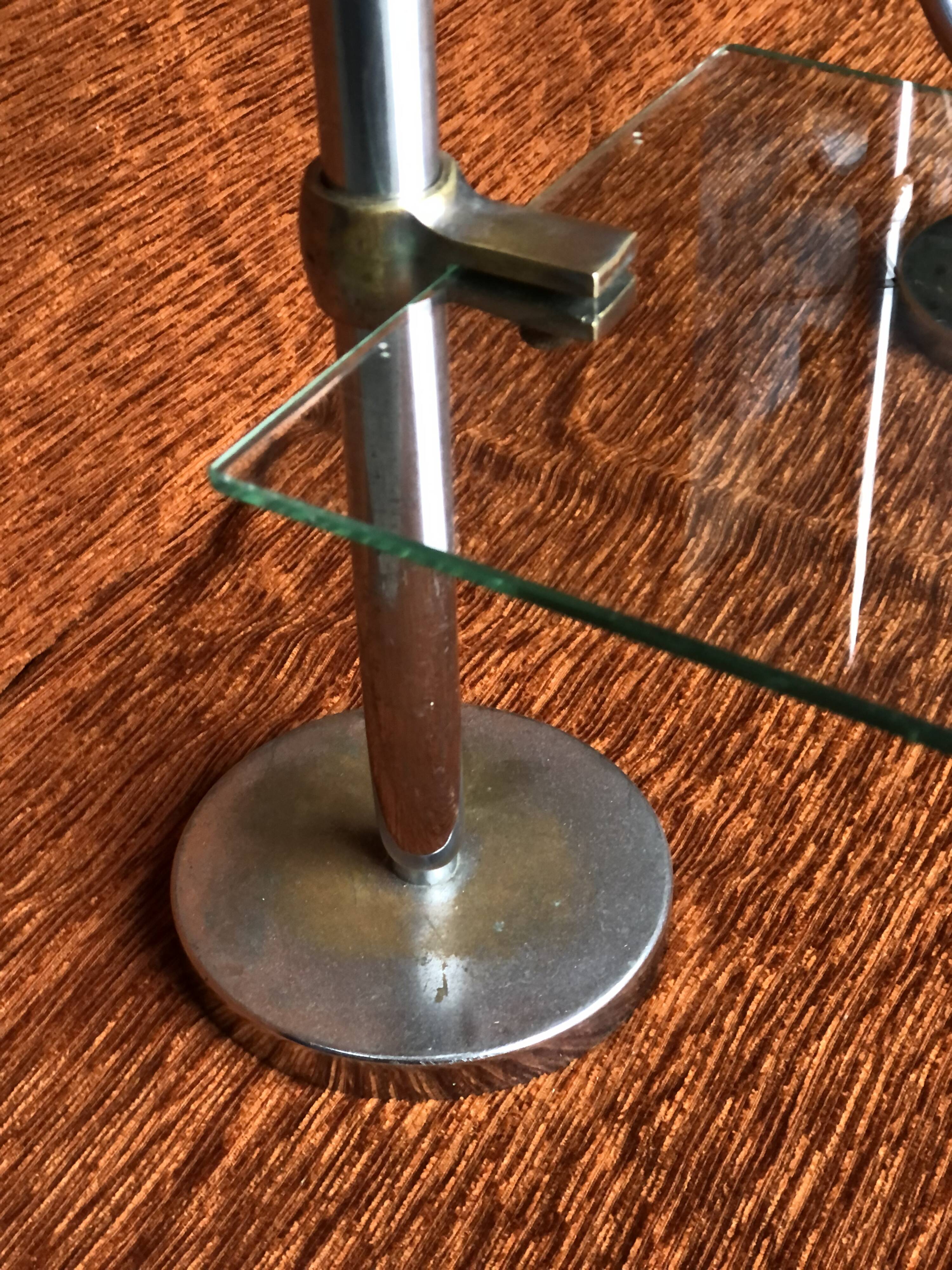 Pair of vintage chrome shelves 1950-1960