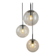 Set of 3 glass bubble globes 4101 by Glashütte Limburg 1970