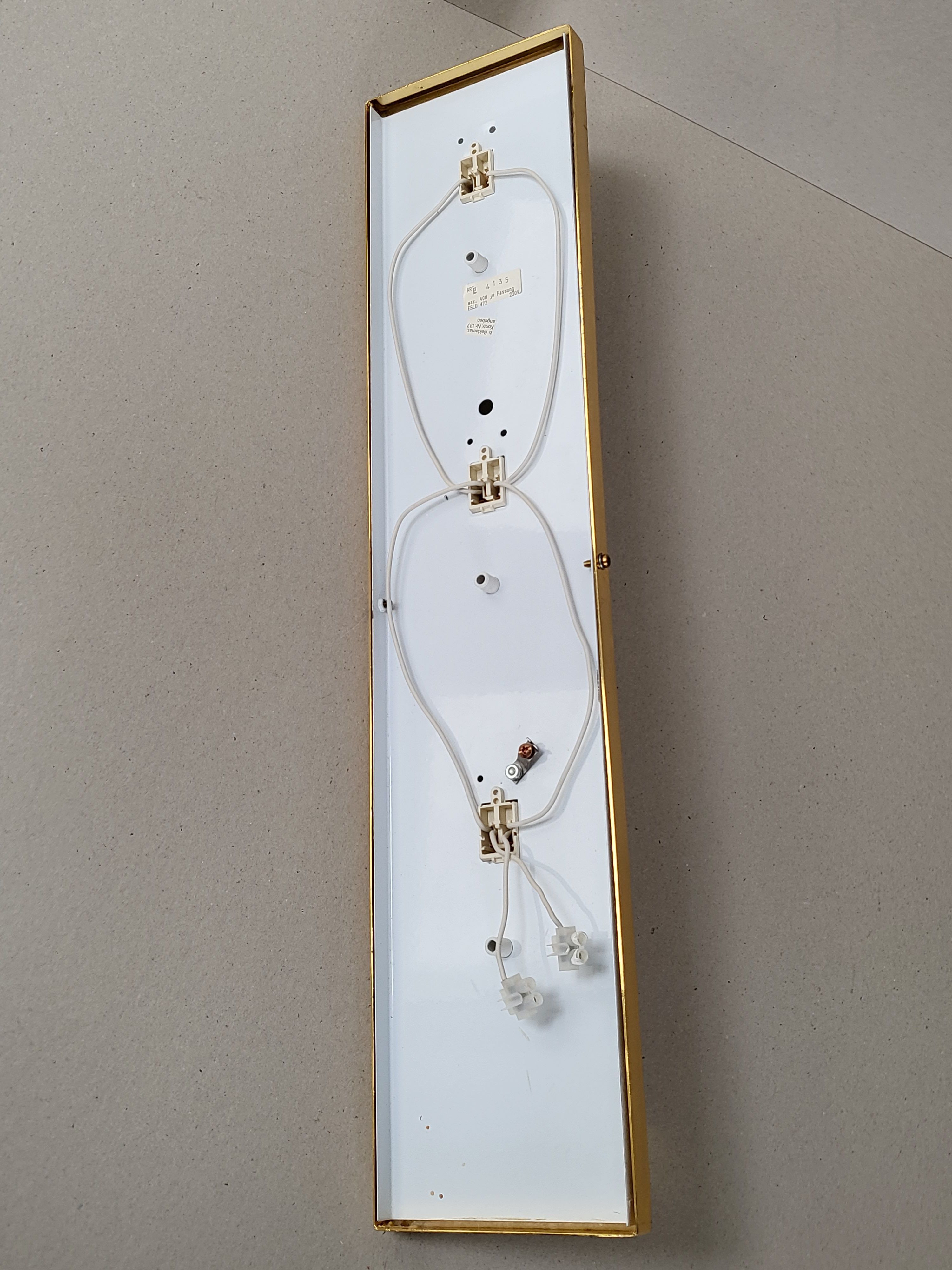 Vintage wall lamp 1970 plexiglass & brass